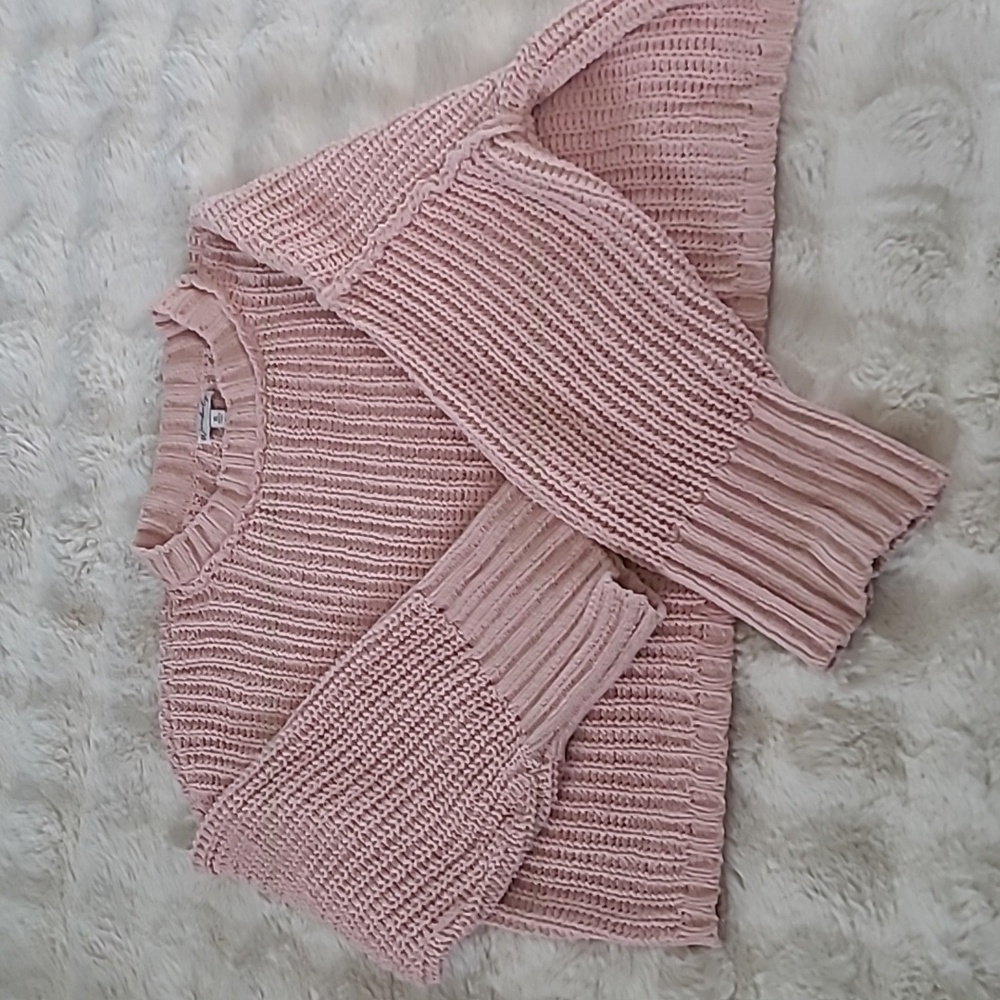 Wonderly Pink Knit Over Size  Women's Sweater  XL